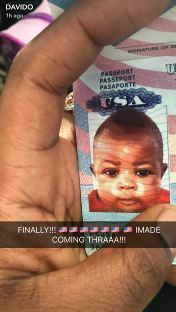 Davido's Daughter, Imade Adeleke Got Her US Passport - PHOTOS