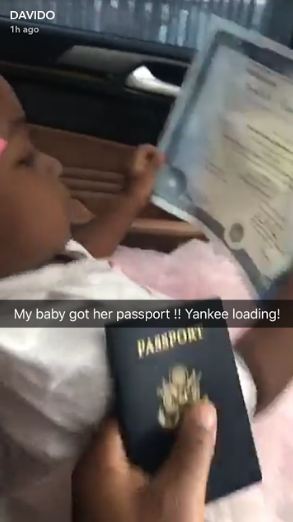 Davido's Daughter, Imade Adeleke Got Her US Passport - PHOTOS