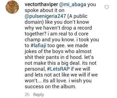 Vector tha Viper and MI Abaga Shade Each Other on Instagram!
