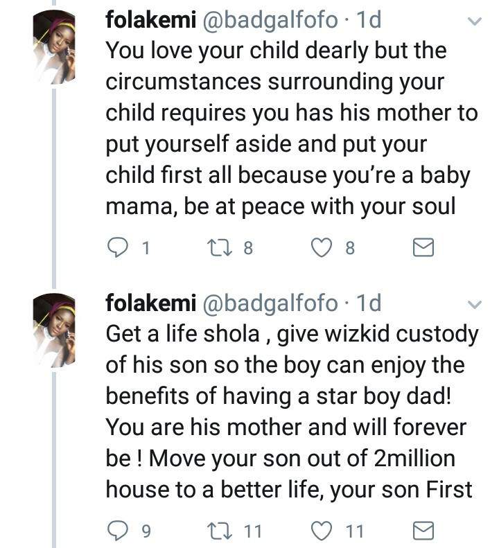 'I'm a woman and i support Wizkid, Shola should get a life' - Nigerian Lady