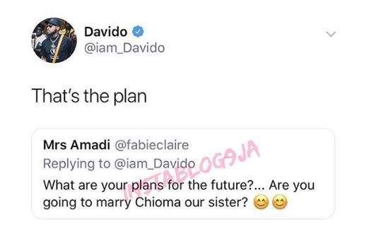 The Plan is to Marry Chioma - Davido