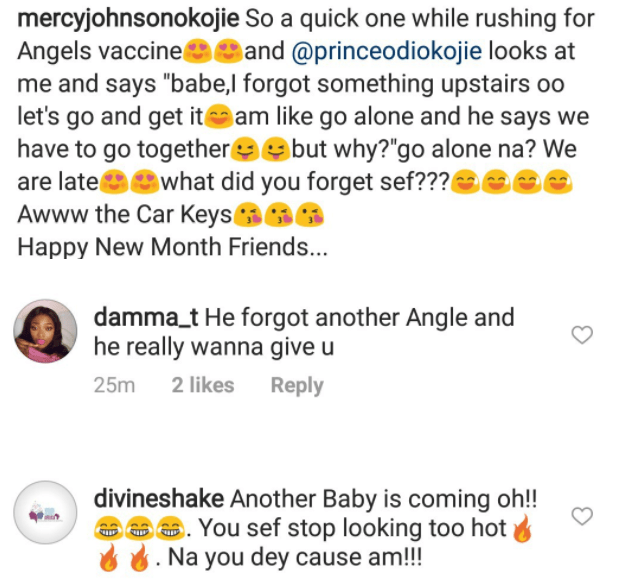 Between Mercy Johnson and her followers after she hinted she had a quickie with her husband!