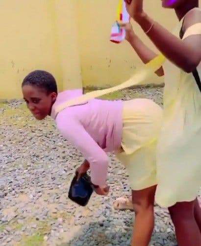 Female SS3 students twerk away their sorrows as WAEC exams come to an end (Video)