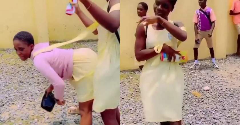 Female SS3 students twerk away their sorrows as WAEC exams come to an end (Video)