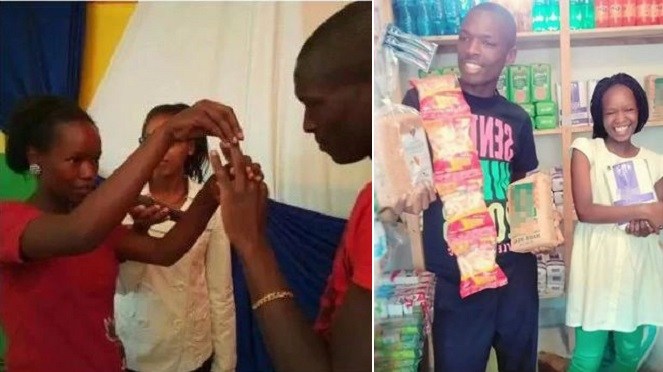 Kenyan Couple Who Went Viral After They Spent Only Sh100 On Their Wedding, Return To Street Hawking. (Photos)