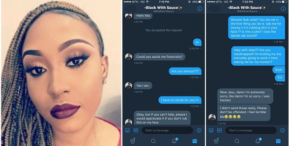 Nigerian Lady Goes Ballistic On A Social Media Beggar