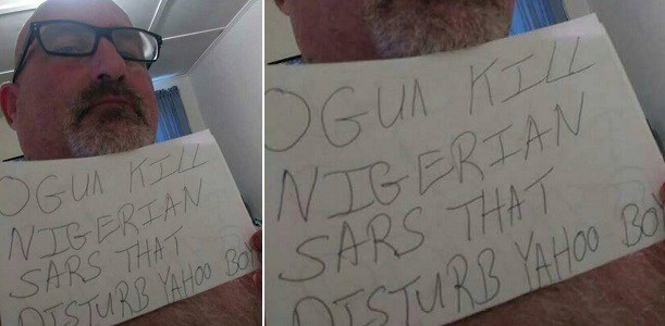 "May ogun kill Nigerian sars that disturb yahoo boys" - White man says