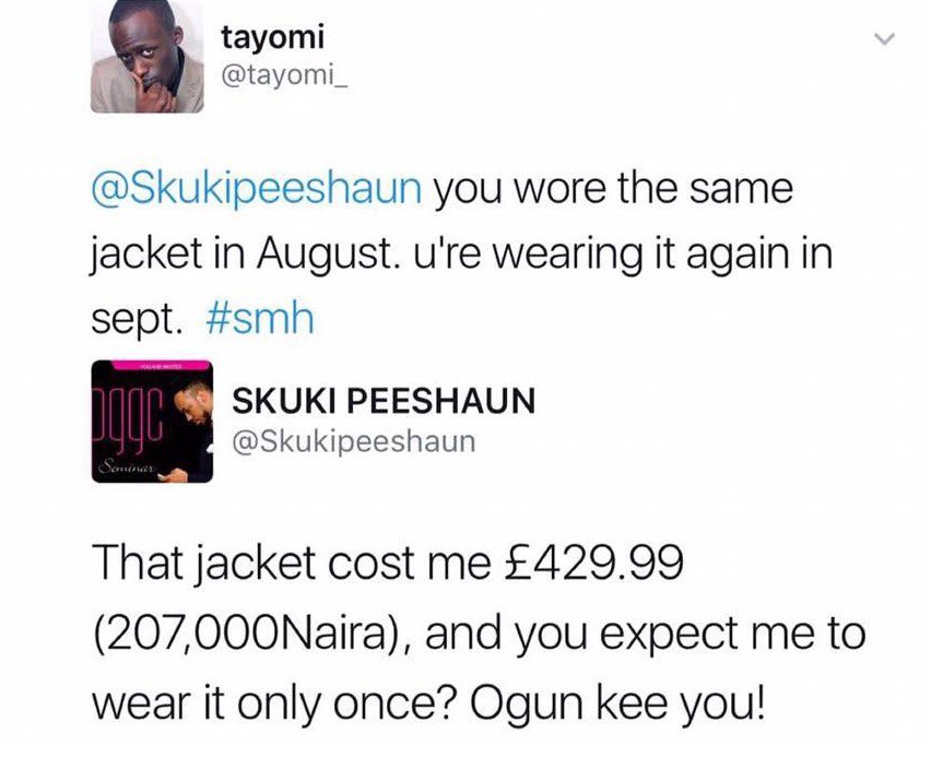 'Ogun kill you' - Skuki Peeshaun replies fan who called him out