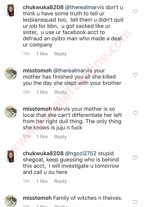 'I have your lesbian s*x tape, you have done series of abortion' - Efe Fans rips Marvis to shreds