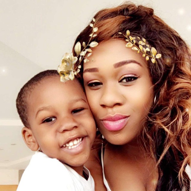 Hushpuppi's babymama and his son.