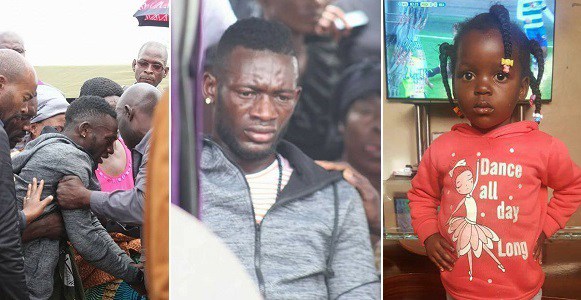 Zambian Player who lost daughter during match in Uyo weeps bitterly at her burial (photos)