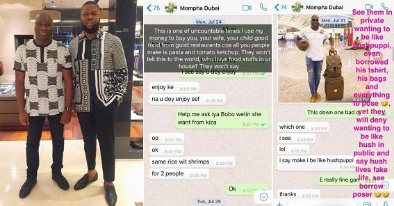 Hushpuppi replies Mompha, exposes him, shares chats. "You Impregnated Your Maid!"