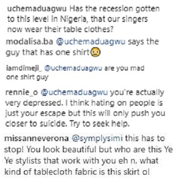 'You Are Depressed!' - Fans Slam Uche Maduagwu Over His Hateful Comment On Simi's Outfit.