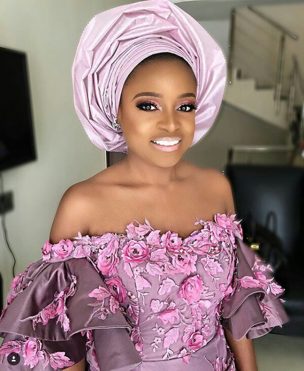 Billionaire daughter, Oyinda Adenuga's beautiful look to Banky W and Adesua's wedding