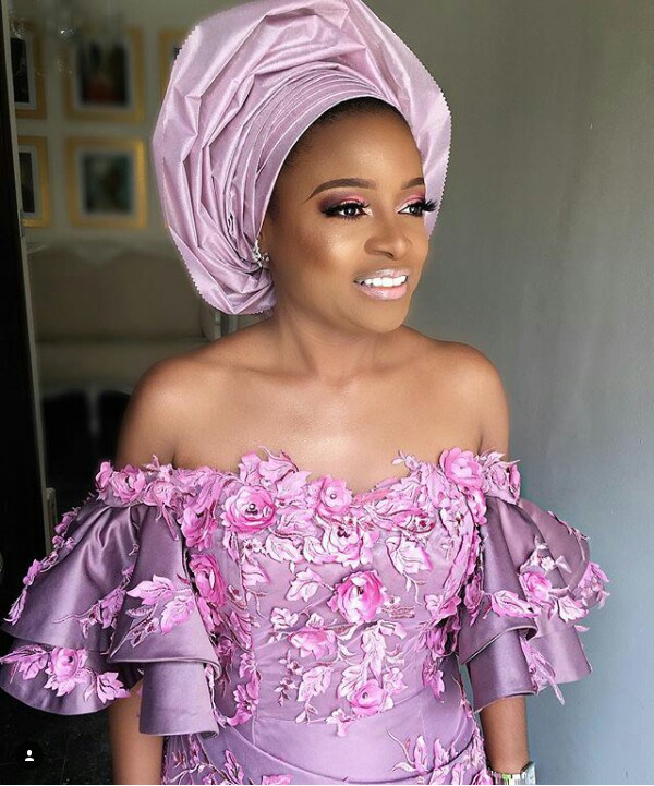 Billionaire daughter, Oyinda Adenuga's beautiful look to Banky W and Adesua's wedding