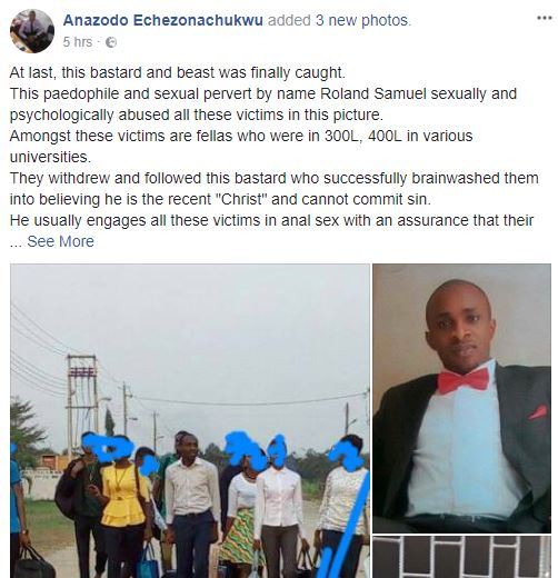 Self-Proclaimed Christ Who Brainwashes Followers To Abandon Their Education And Abuses Them Sexually, Arrested.