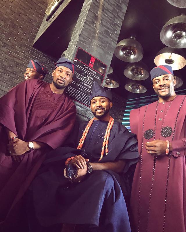 In Photos: Banky W And His Groomsmen Step Out For His Traditional Wedding.