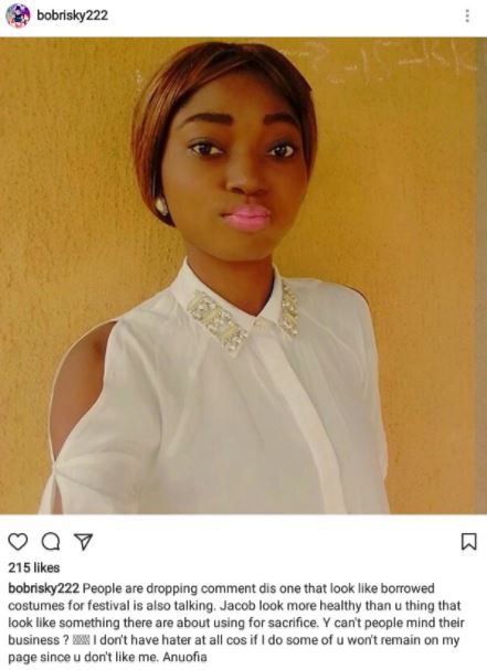 'My gateman looks more healthy than you' - Bobrisky blasts Nigerian Lady