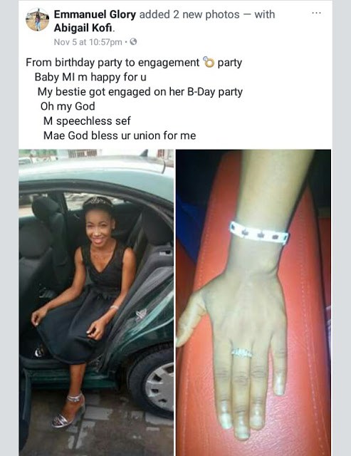 Nigerian Lady excited as she gets engaged to her fiance at age 20