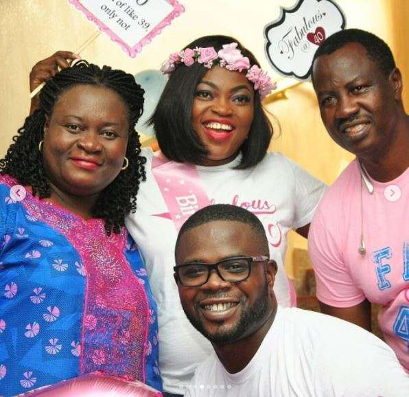 Funke Akindele denies giving birth to twins in London