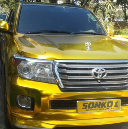 Meet Kenyan Governor, Mike Sonko Who Has Gold Cars, Uses 24 Karat Gold Phones, And Only Drinks Gold Wine (Photos)