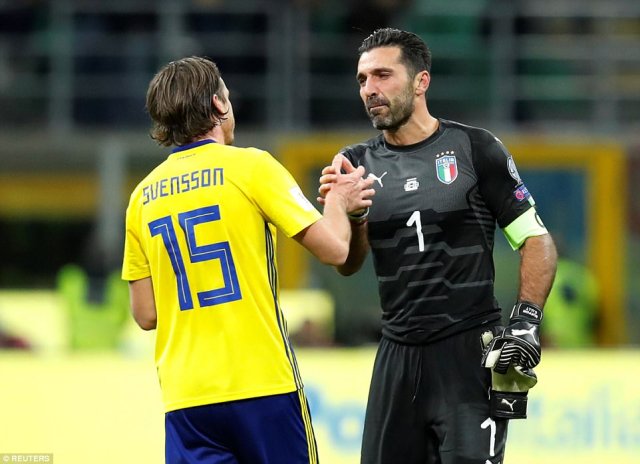 Italy Faces Heartbreak As Buffon, Others Fail To Reach 2018 World Cup For First Time Since 1958. (Photos)