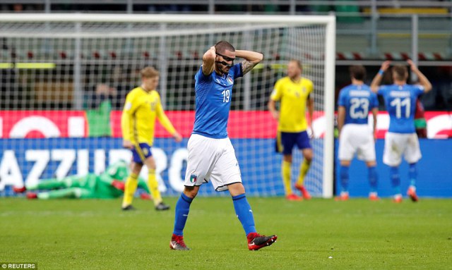 Italy Faces Heartbreak As Buffon, Others Fail To Reach 2018 World Cup For First Time Since 1958. (Photos)