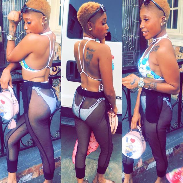 Slay queen shows off her expensive panties, tattoo in beautiful photos