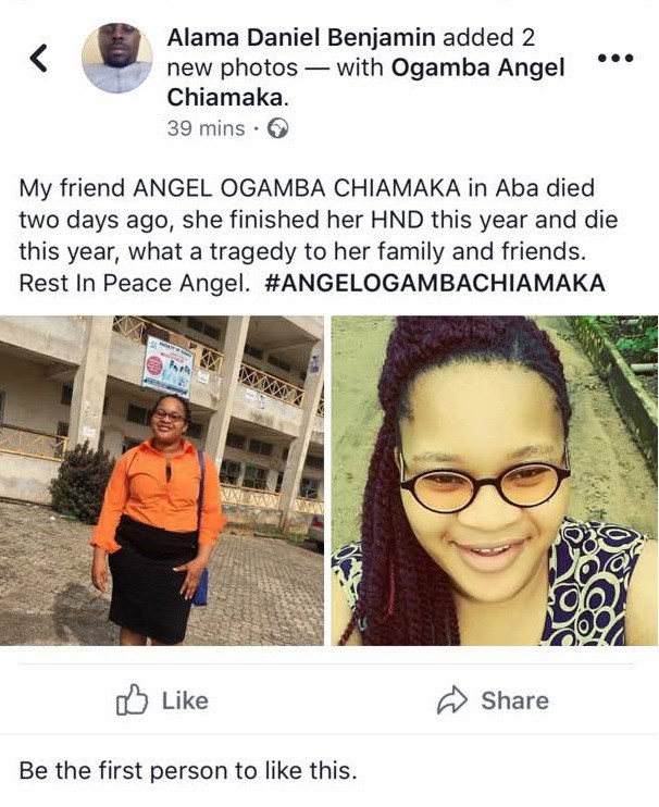 Final year student of Imo State University slumps, dies after her project defense