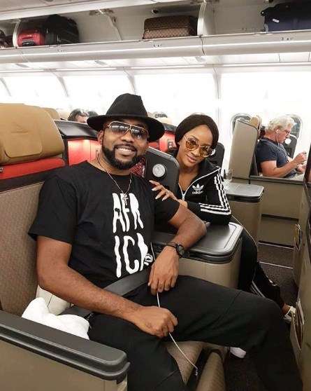 Banky W and Adesua fly to Cape Town in preparation for their white wedding