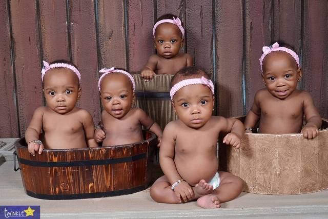 Adorable Photos Of These Nigerian Quintuplets... They'd melt your heart!