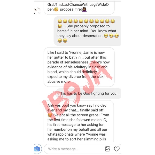 Nigerian woman claims Yvonne Nelson snatched her British Husband and got pregnant for him.