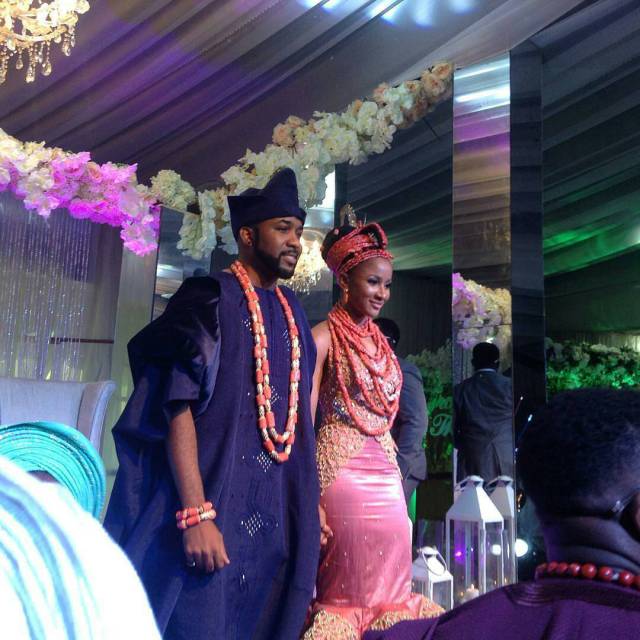 Billionaire daughter, Oyinda Adenuga's beautiful look to Banky W and Adesua's wedding