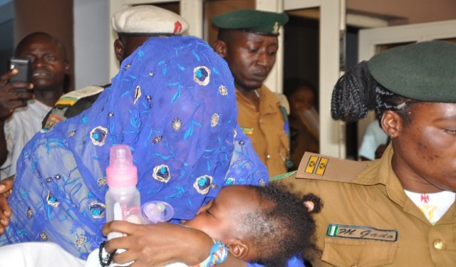 Photos of Maryam Sanda, cuddling her baby today, as court refuses pleas, sends her back to prison
