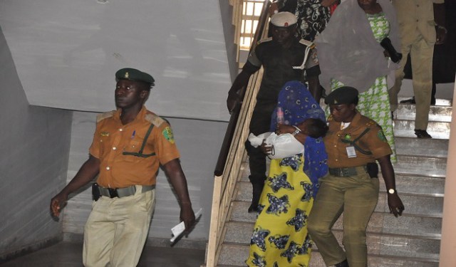 Photos of Maryam Sanda, cuddling her baby today, as court refuses pleas, sends her back to prison