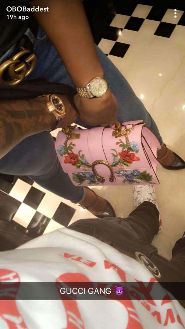 Davido goes Gucci shopping with his mystery new girlfriend (Photos)