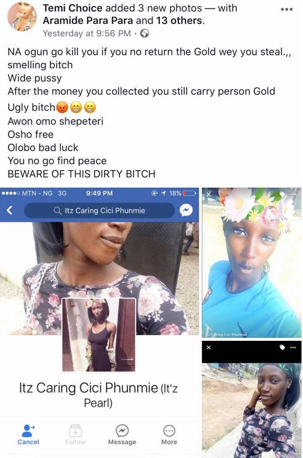 Nigerian Lady calls out her friend with smelly and wide genitals for stealing her gold