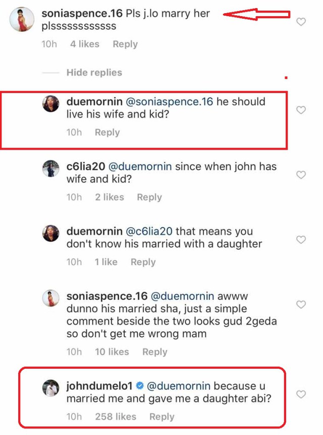 John Dumelo replies follower who said he can't marry Yvonne Nelson because he has a wife and daughter