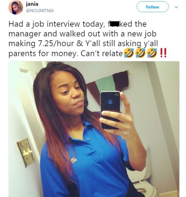 Lady reveals how she slept with a manager during a job interview and she got the job immediately.
