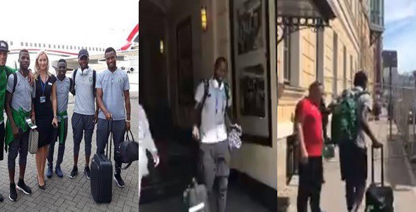 Nigeria's Super Eagles check out of hotel after defeat to Argentina (Video)