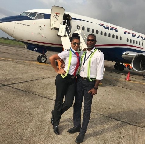 Akwa Ibom first female pilot celebrates 10th wedding anniversary with her co-pilot husband (Photos)