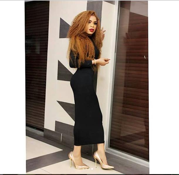 Bobrisky flaunts his curves in black body-hugging dress (Photos)