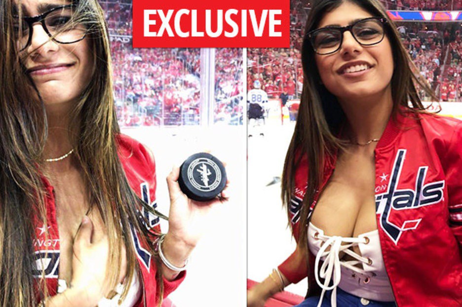 Retired P0rn star's breast deflated after it was hit by a hockey ball