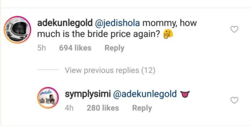 Adekunle Gold asks Simi's mum for her bride price; Simi's mum reacts
