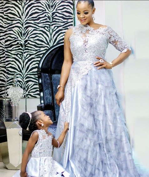 Uche Ogbodo shares beautiful photos of herself and her daughter in matching outfits