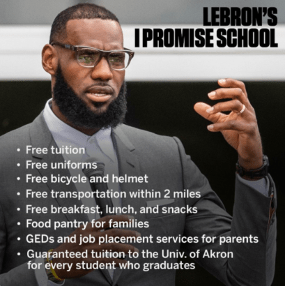 LeBron James opens school that is completely free in his hometown