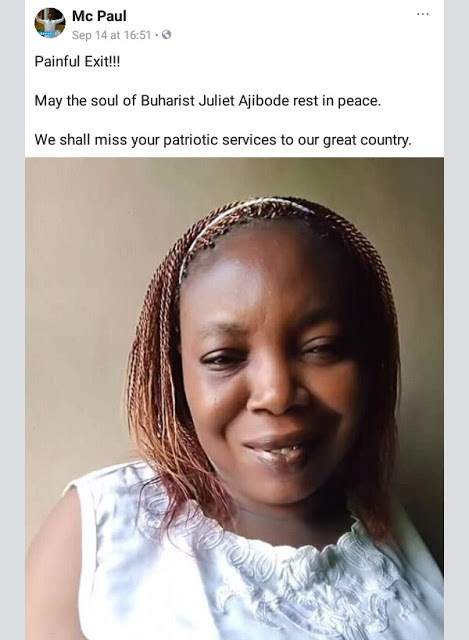 Female lawyer and & a hardcore Buhari supporter reportedly murdered