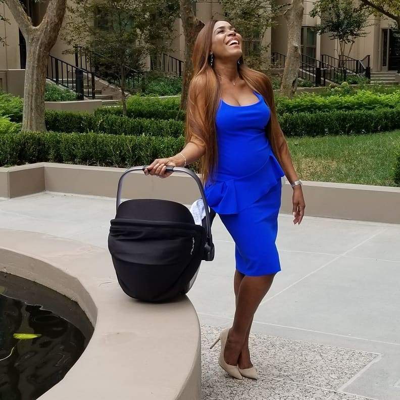 Linda Ikeji steps out with her son for the first time, shows off her post-baby bod