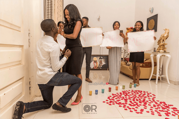 Nigerian guy proposes to his girlfriend of 15 years (photos)