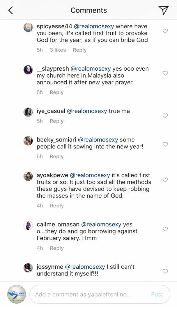 'Giving all your January salary to pastor as first fruit is fraudulent, foolish & sinful' - Freeze, Omotola Jalade reacts